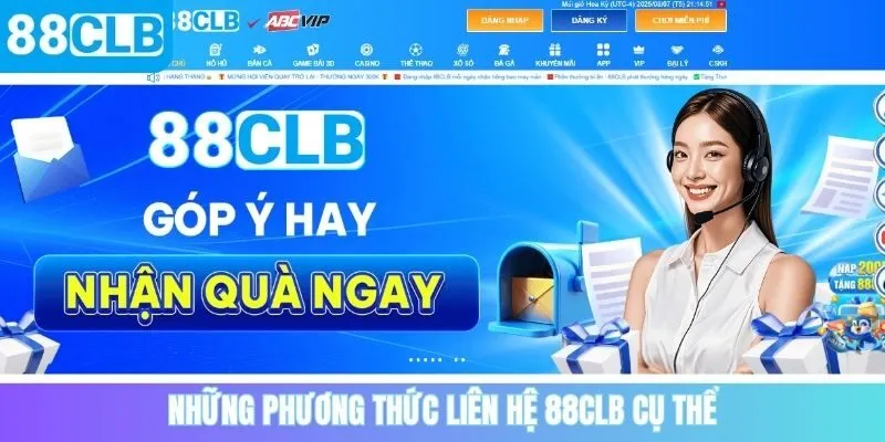 Những phương thức liên hệ 88CLB cụ thể